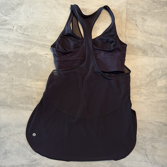 Lululemon Bra Top athletic tank/bra sports bra & over shirt purple EUC Size 8 - Picture 6 of 11